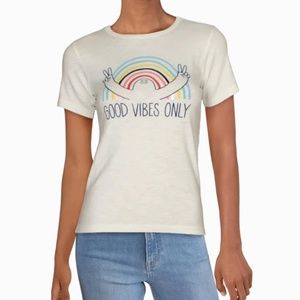 NWT J Crew Good Vibes T-shirt Junior 14 (women small)